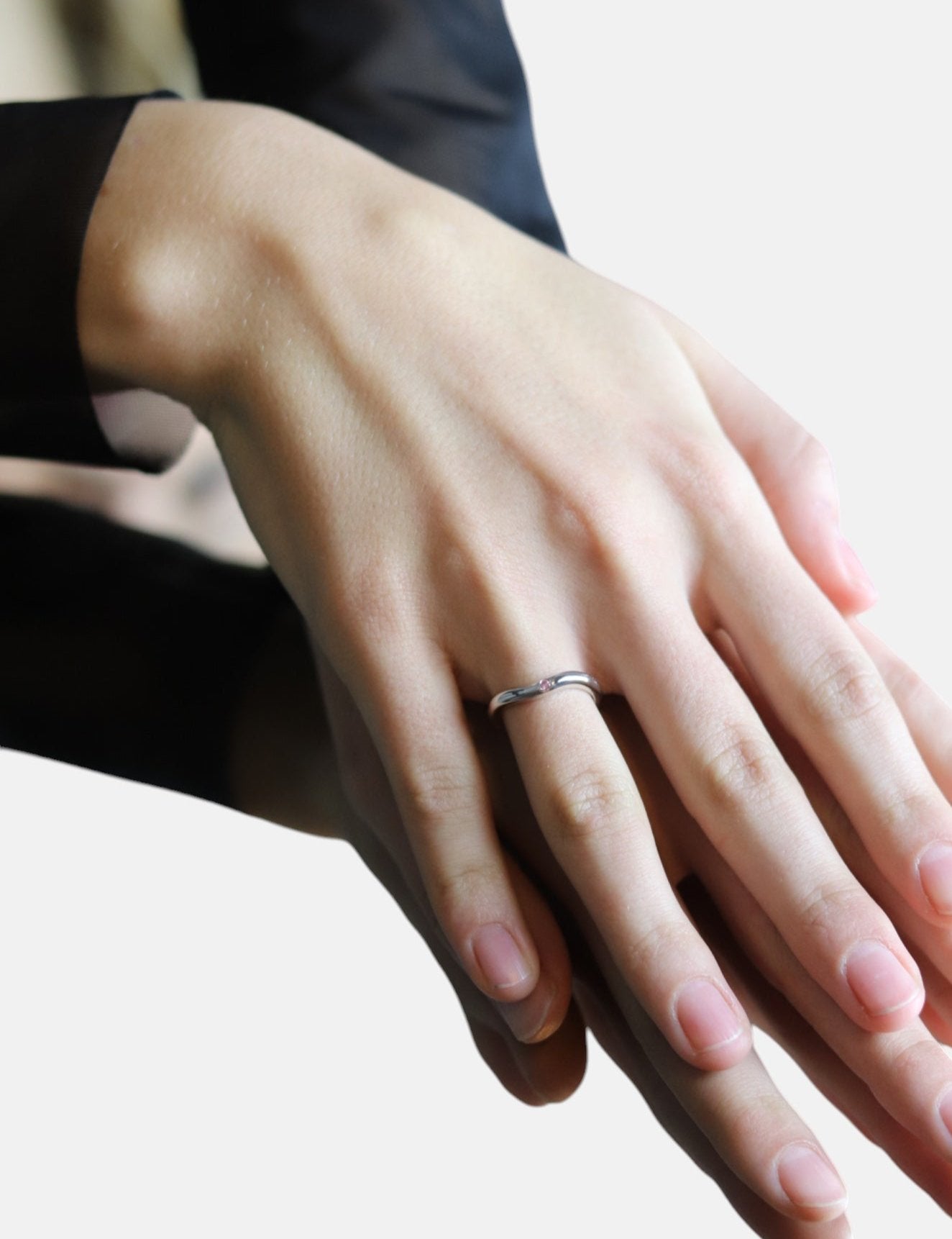 Silver ring polished pre-set topaz Hidden Inner Strength
