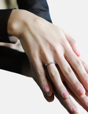 Silver ring polished pre-set topaz Hidden Inner Strength