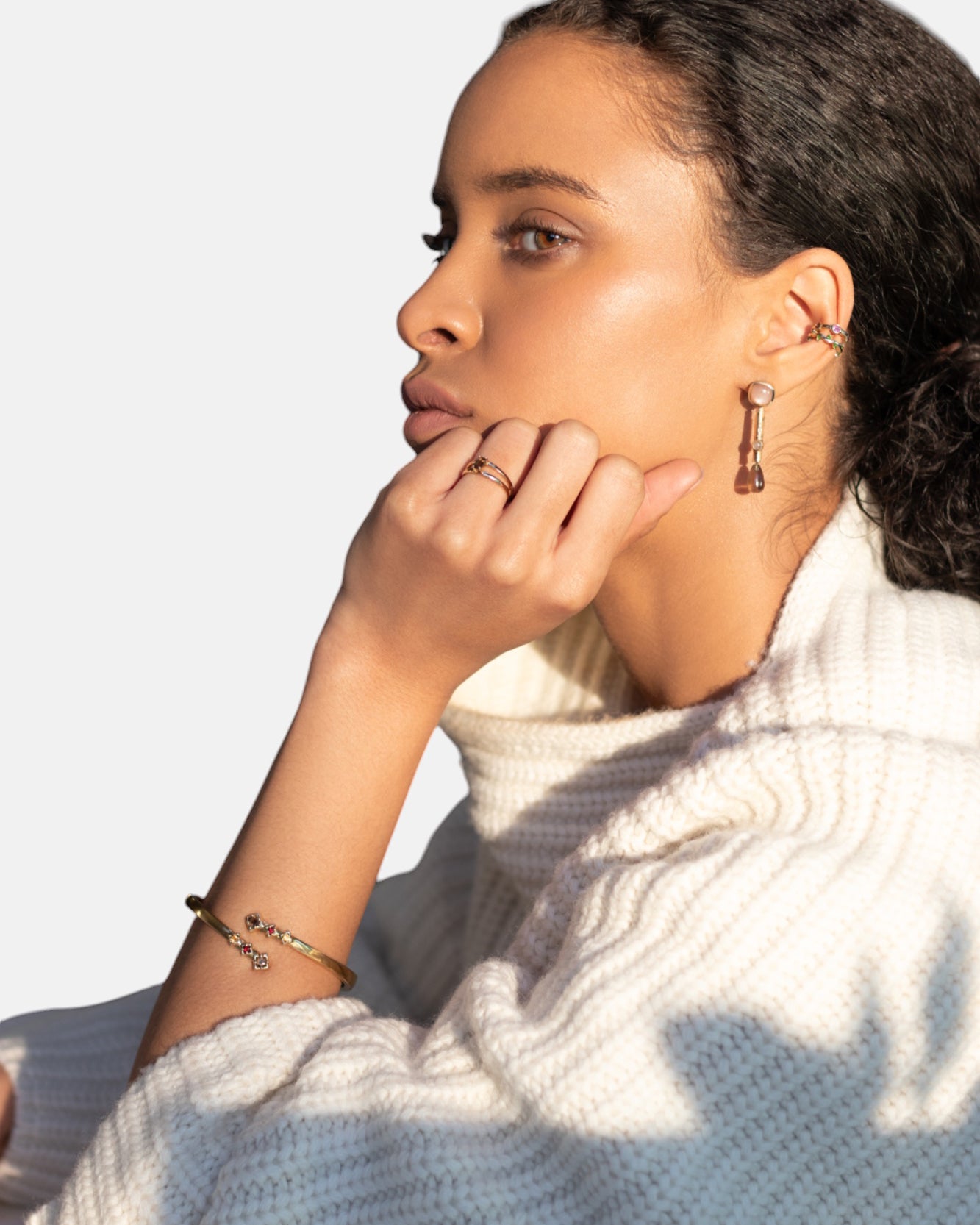 Visionary Bangle Smoky Quartz Gold