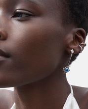 Cit'azone weiß - Ear cuff Topas Silber