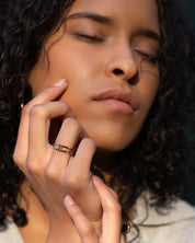 Stressreduzierung Ring Rauchquarz Gold