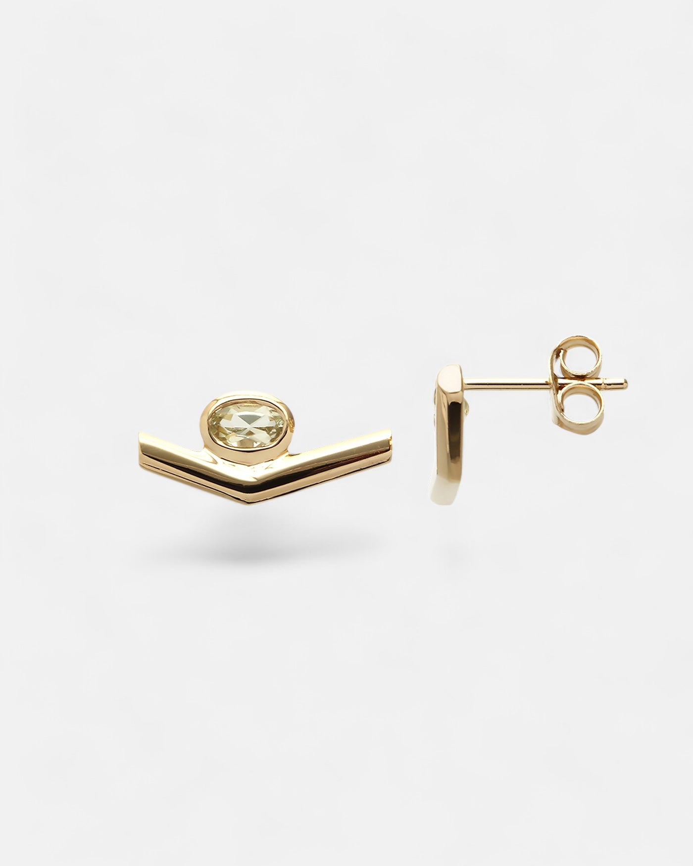 Transforming Ohrstecker Lemonquarz Gold