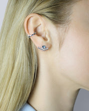 Transforming Ohrstecker Topas Silber