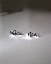 Transforming Ohrstecker Topas Silber