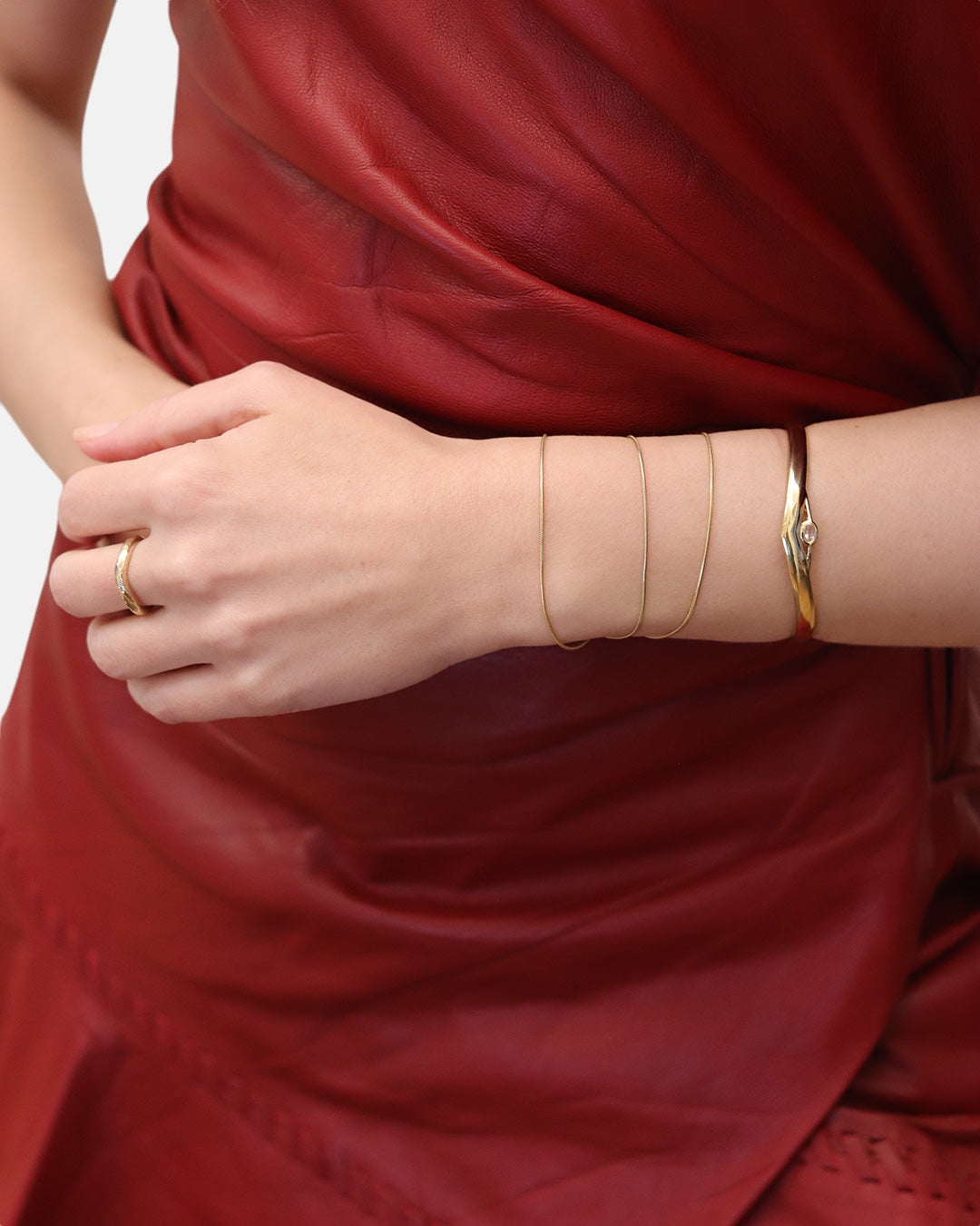 Unlimited Love Armreif Rosenquarz Gold