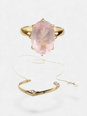 Rose Quartz jewellery-Set – Self-love, strength in duo