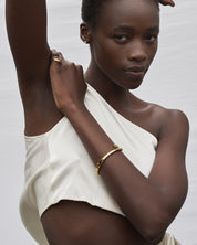 Visionary Bangle Smoky Quartz Gold