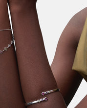 Visionary Bangle Silver Rhodolite
