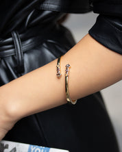 Visionary Armreif Rauchquarz Gold