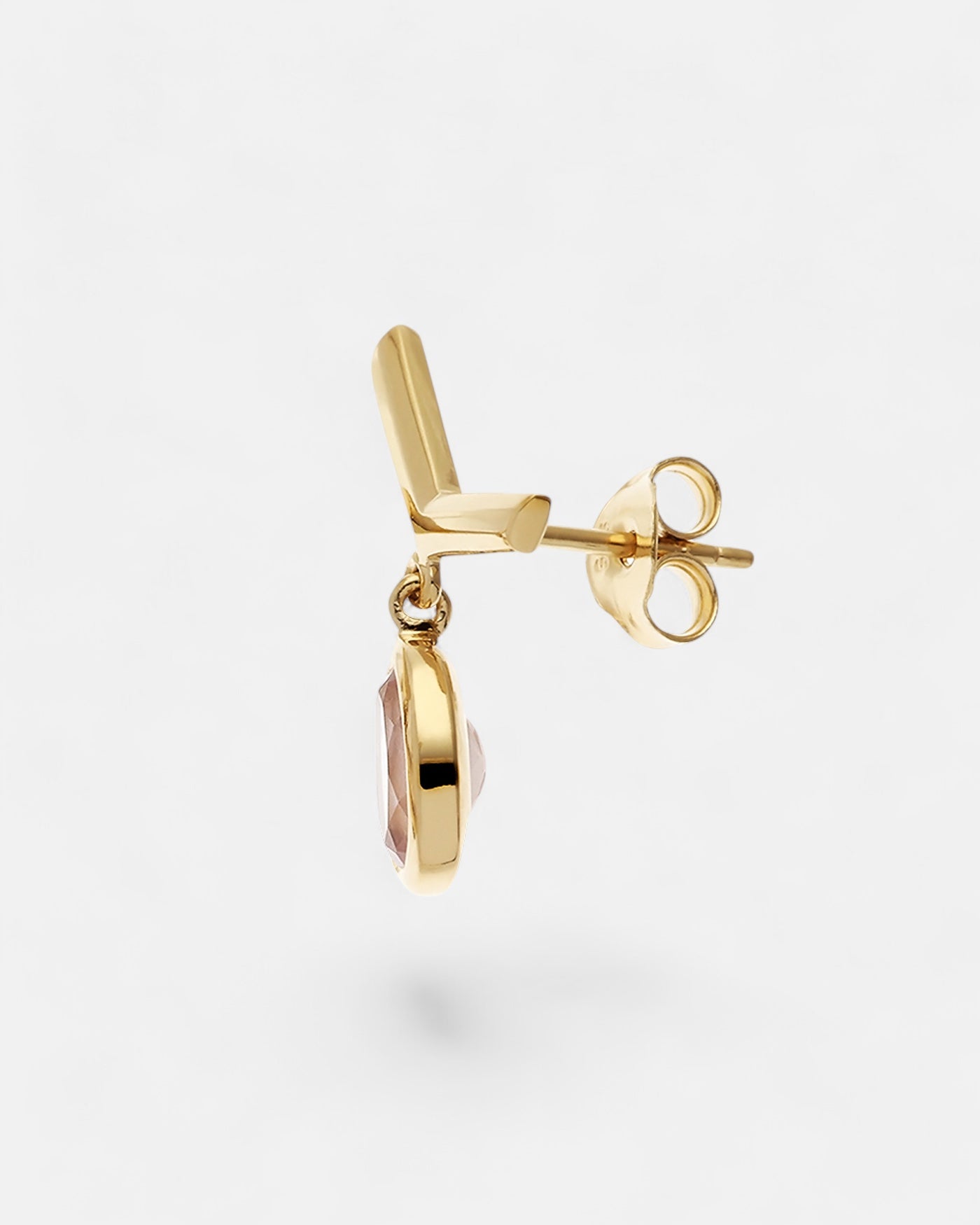 Visionary Ohrstecker Rosenquarz Gold