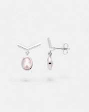 Visionary Ohrstecker Rosenquarz Silber