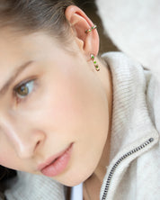 Cit'azone grün - Ear cuff Chromdiopsid Gold