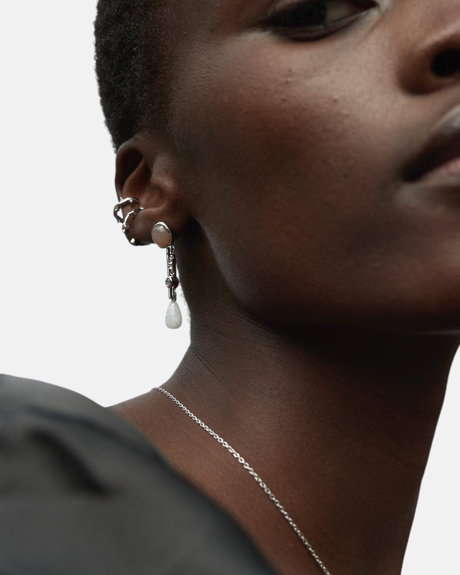 Daydreamer Earrings Moonstone Silver