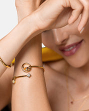Heroic Bangle Smoky Quartz Gold