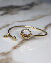 Heroic Bangle Smoky Quartz Gold