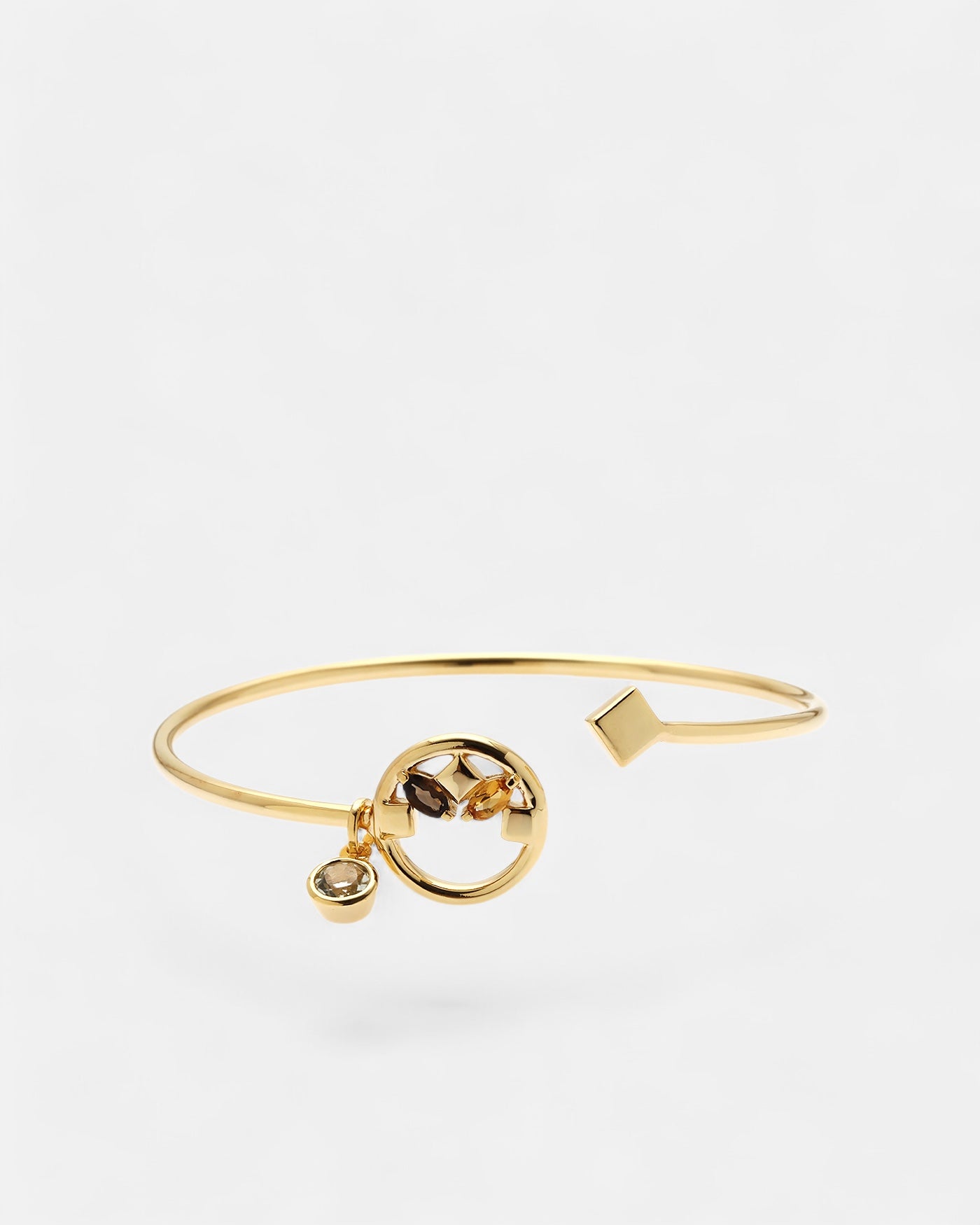 Heroic Bangle Smoky Quartz Gold