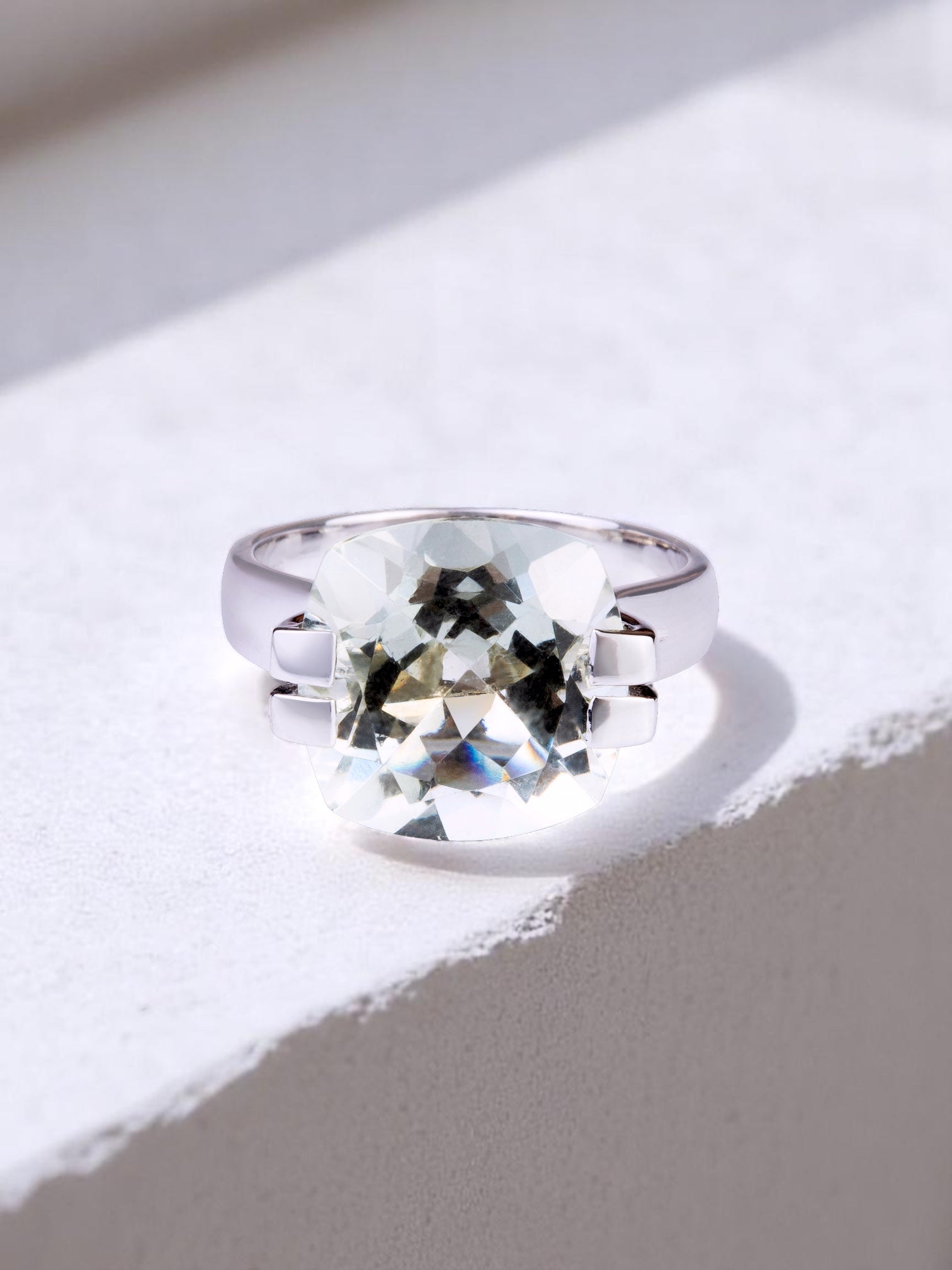 My Brilliant Ring green amethyst silver