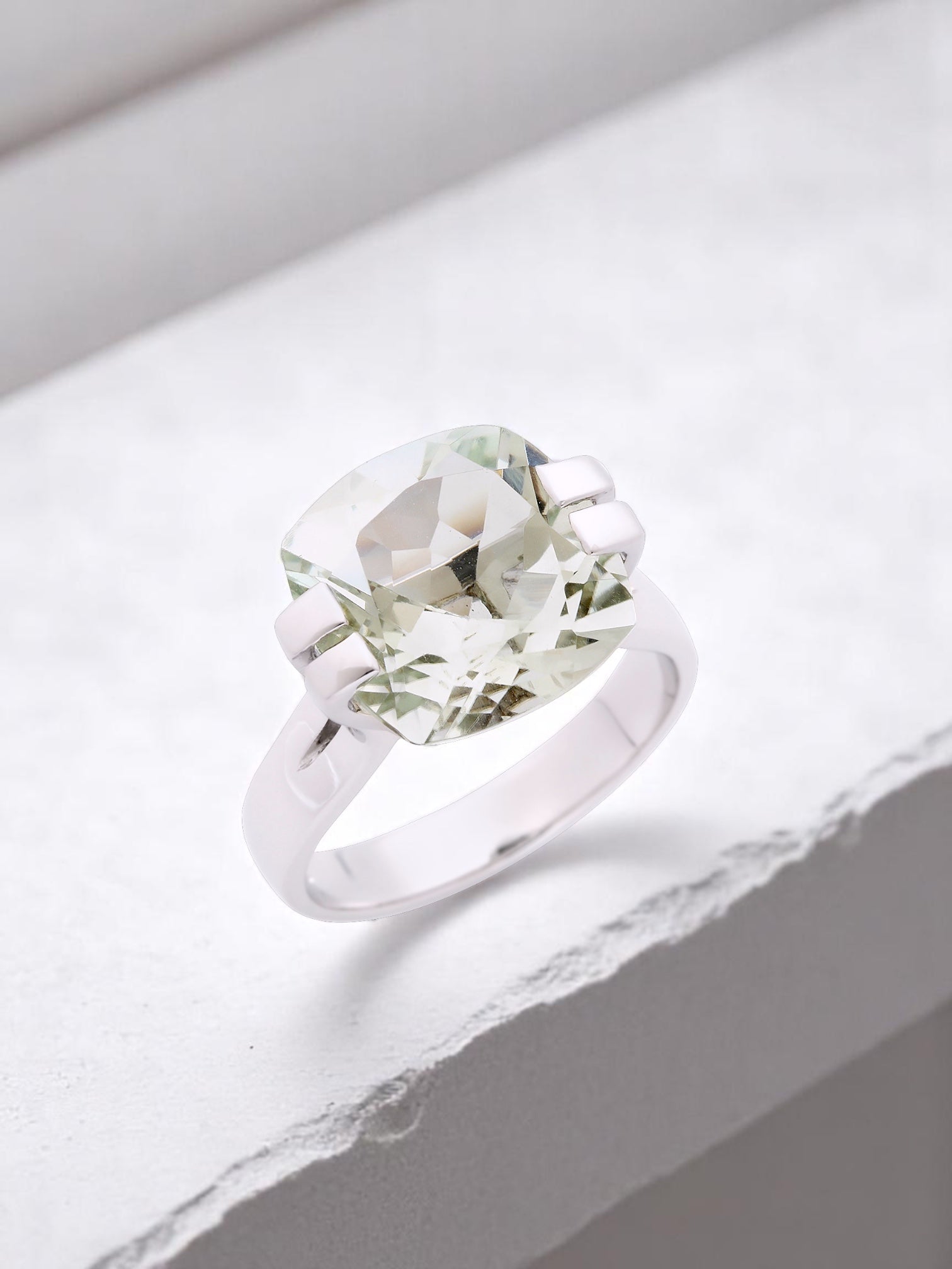 My Brilliant Ring green amethyst silver
