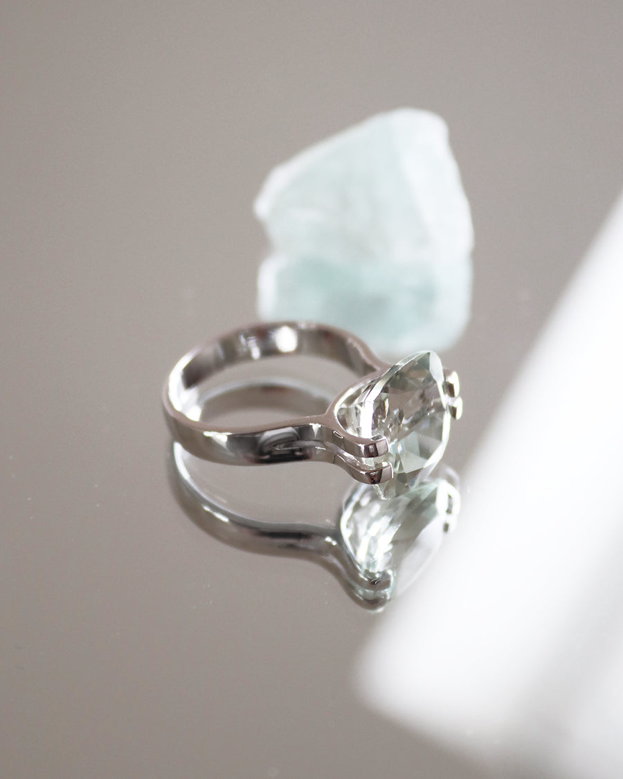 My Brilliant Ring green amethyst silver