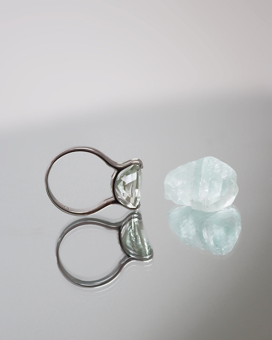 My Brilliant Ring green amethyst silver