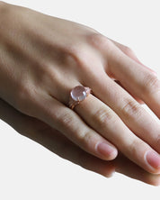 Blooming Ring Roségold Rosenquarz
