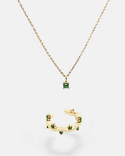 Creative Flow Set – Chromdiopsid Halskette & Earcuff für Inspiration & frische Ideen