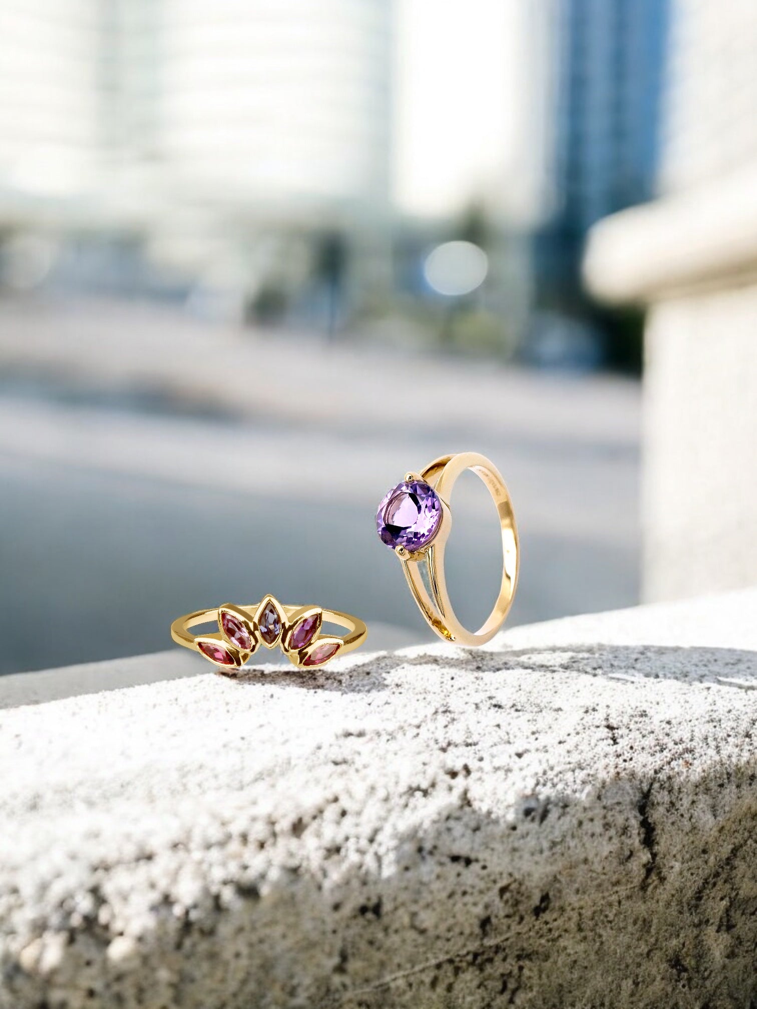 Amethyst Ring-Set – Focus