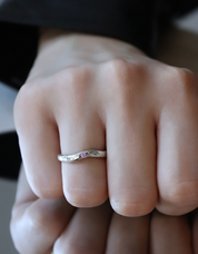 Personalised Hidden Inner Strength Ring Hammered