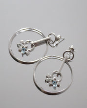 Infinite Hoop Earrings Topaz Silver
