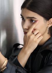 Intention Ring Rauchquarz - Stressreduzierung Gold