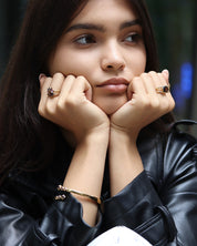 Charming Quartz Ring Smoky Quartz Gold