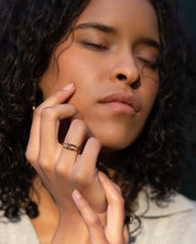 Stressreduzierung Ring Rauchquarz Gold