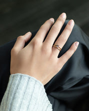 Stressreduzierung Ring Rauchquarz Gold