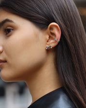 Daring Little Stud Earrings Amethyst Silver