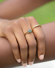 Intention Ring Chromdiopsid - Kreativität Gold
