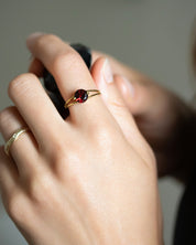 Intention Ring Garnet Gold - Positivity