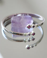 Visionary Bangle Silver Rhodolite