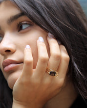 Charming Quartz Ring Smoky Quartz Gold