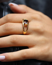 Charming Quartz Ring Smoky Quartz Gold