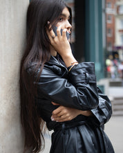 Intention Ring Rauchquarz - Stressreduzierung Gold