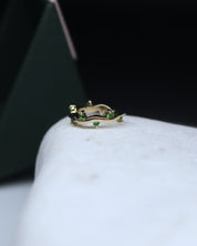 Cit'azone grün - Ear cuff Chromdiopsid Gold