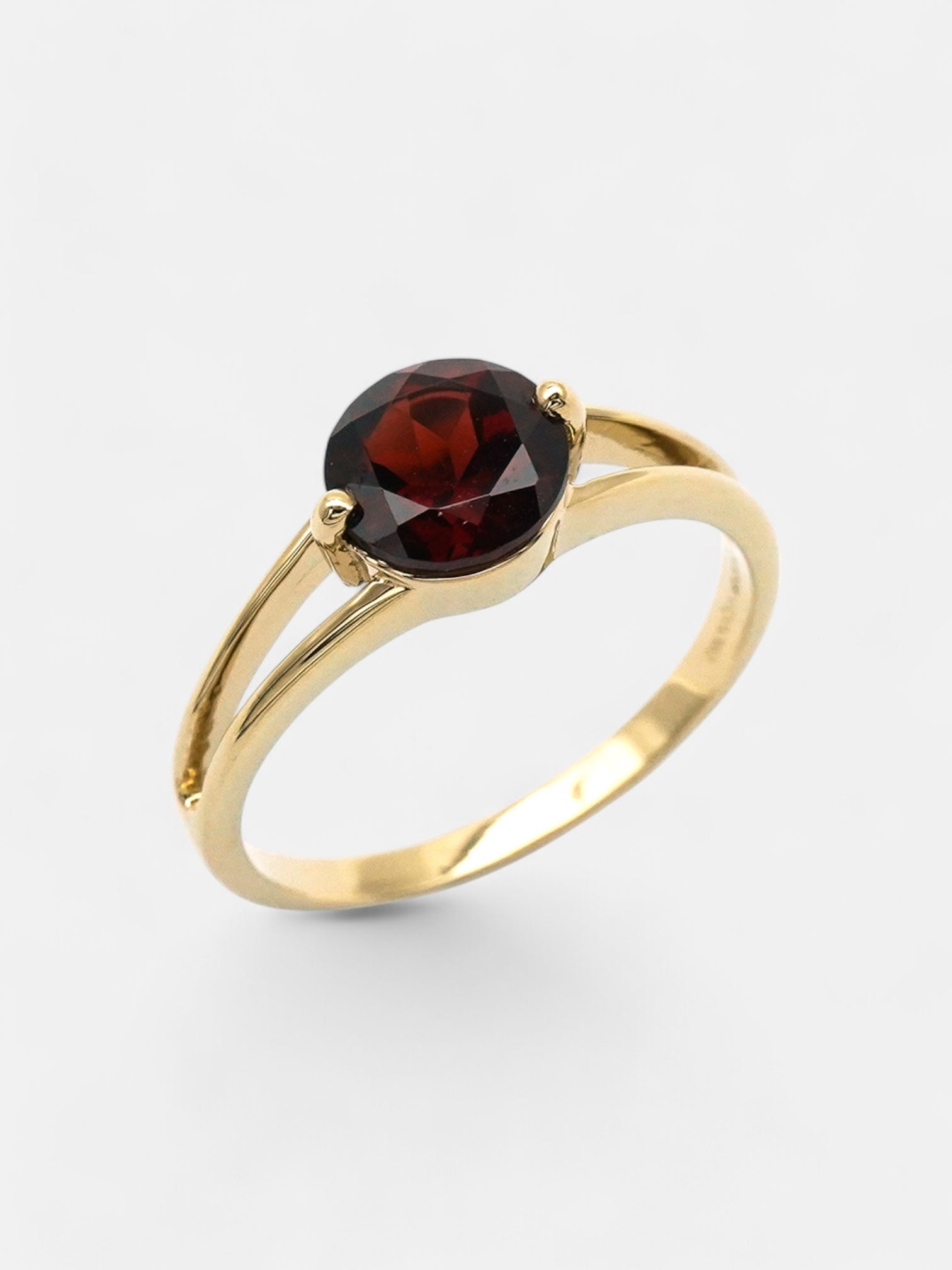 Intention Ring Granat - Positivität Gold
