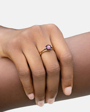 Intention Ring Rhodolith - Selbstbewusstsein Gold