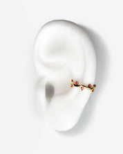 Cit'azone rot - Ear cuff Granat Gold