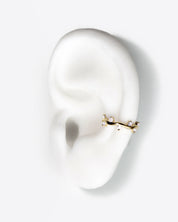 Cit'azone rosa - Ear cuff Rosenquarz Gold