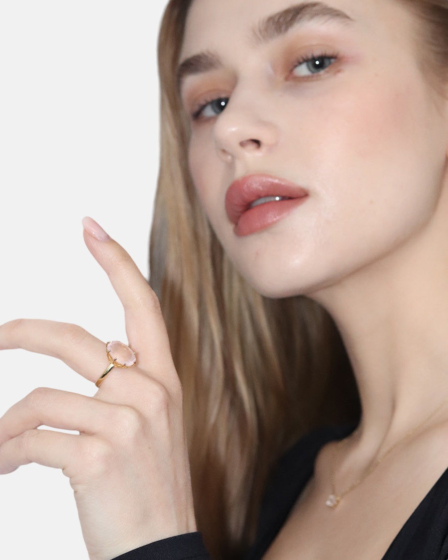 Rose Quartz jewellery-Set – Self-love, strength in duo