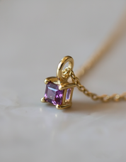 Selbstbewusstsein Halskette Rhodolith Gold