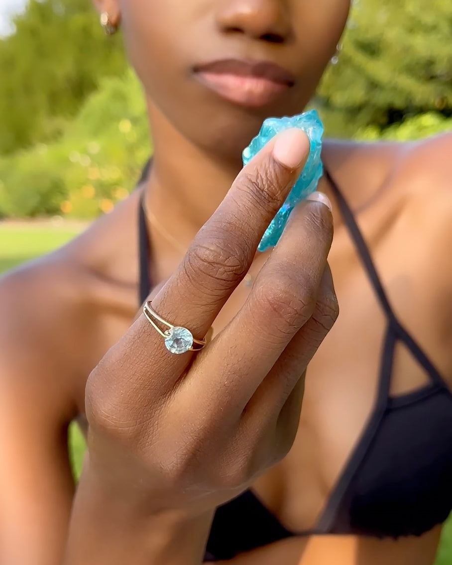 Intention Ring Topas - Kommunikation Gold