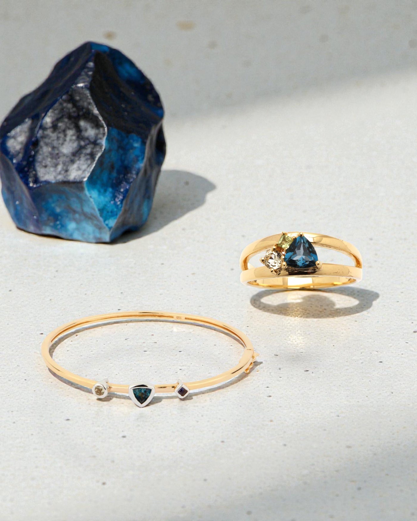 Topas Schmuck Duo – Ring und Armreif für Wachstum, Fülle & Ausdruckskraft