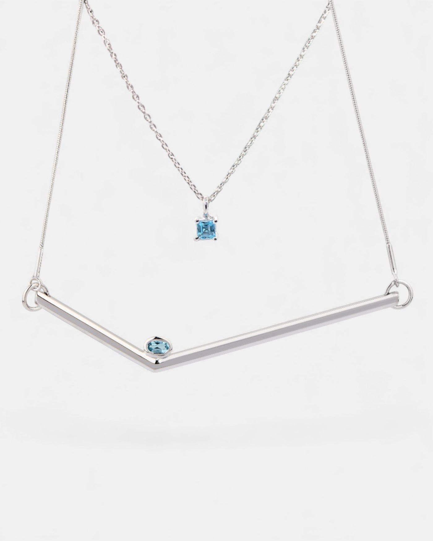 Transforming Topaz Halsketten-Set – Klarheit & Kommunikation im Duo